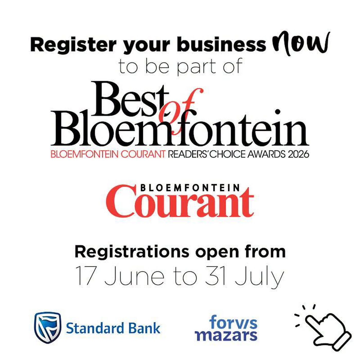 Voting is open for the Best of Bloemfontein reader's choice awards for 2026 episode artwork