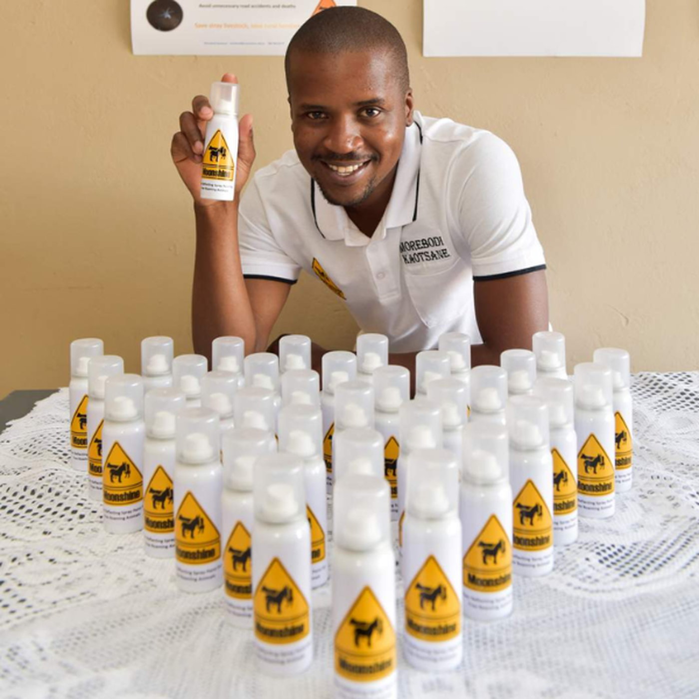 Moonshine reflective spray: Rural road safety game changer ready to shift a gear – Memphis Kaotsane