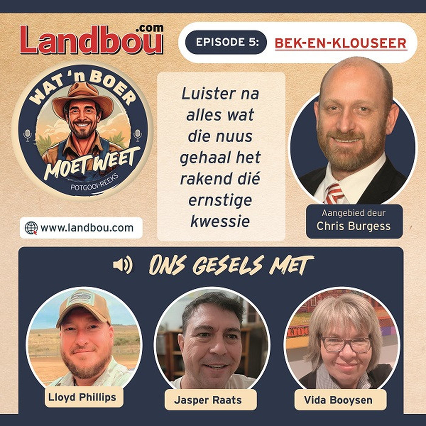 Landbouweekblad se joernaliste berig vanuit die voorste linies oor bek-en-klouseer episode artwork