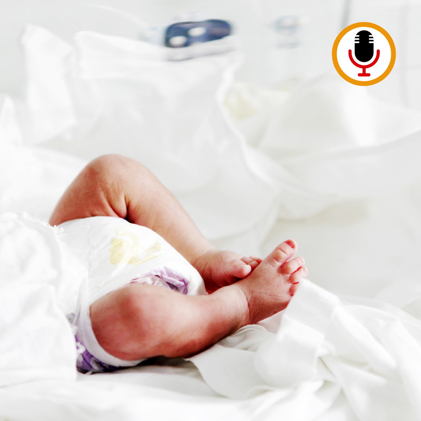 God in die Vernix op 'n pasgebore baba