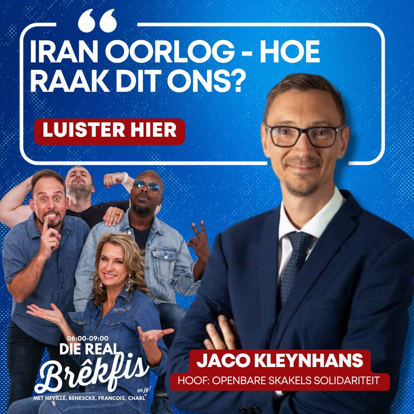 Die Real Brêkfis span gesels met Suid-Afrikaanse aktivis, Jaco Kleynhans episode artwork