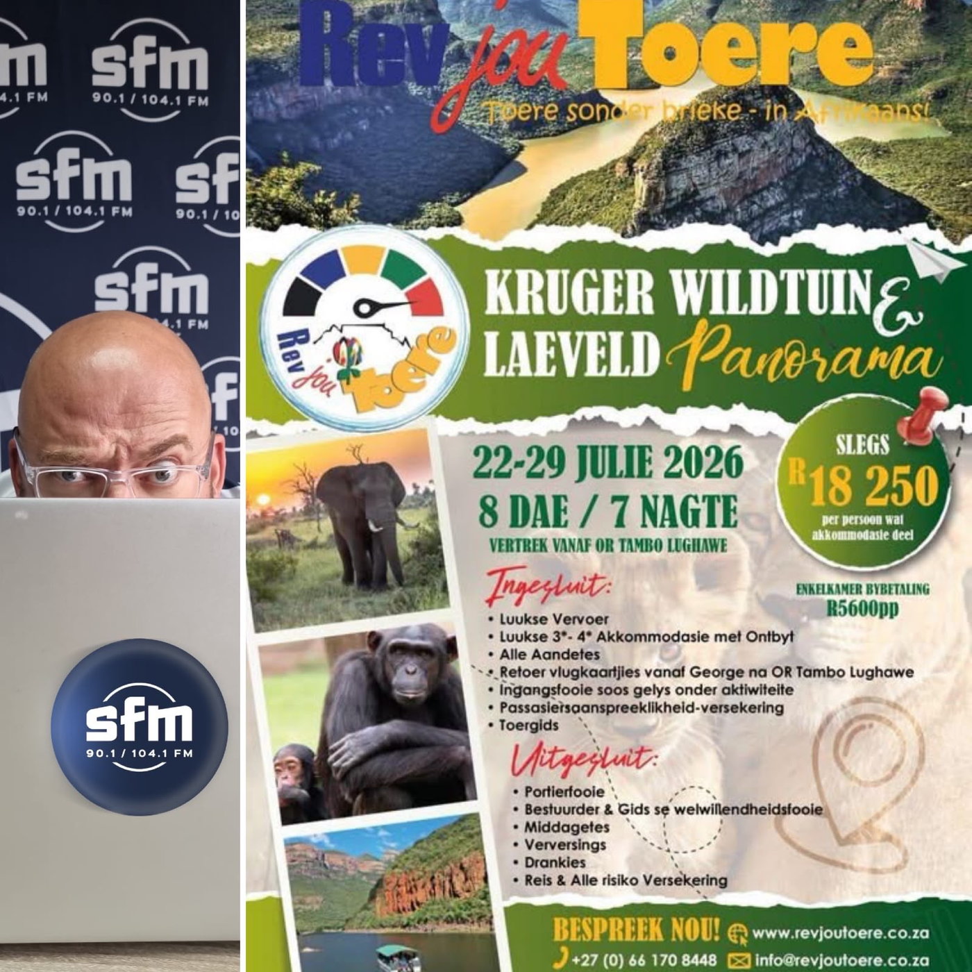 🌍✈️ PROMOSIE: Rev jou Toere! 📅 🦁 - 26 Junie 2026 episode artwork