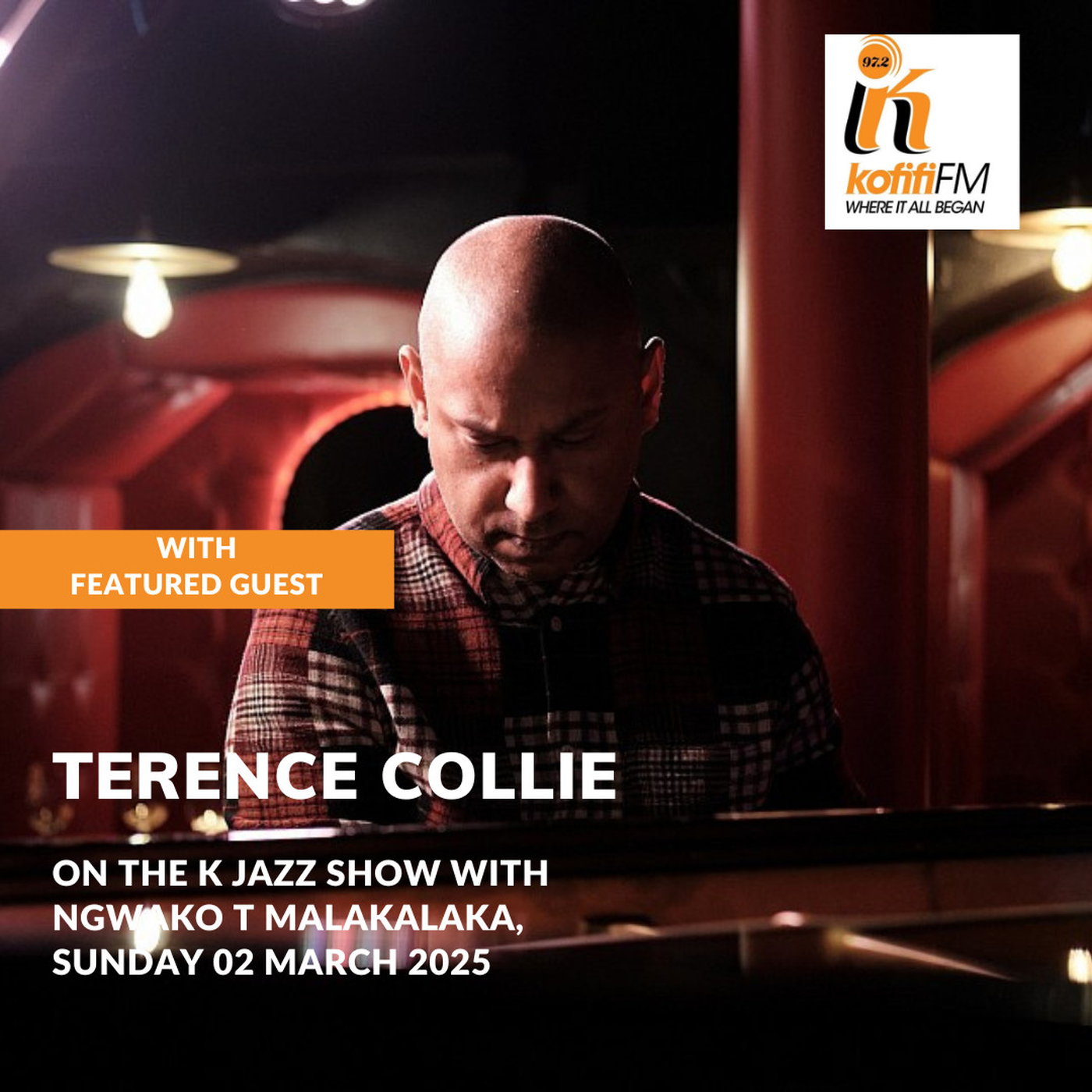 Terence Collie in his Elements on The K Jazz Show