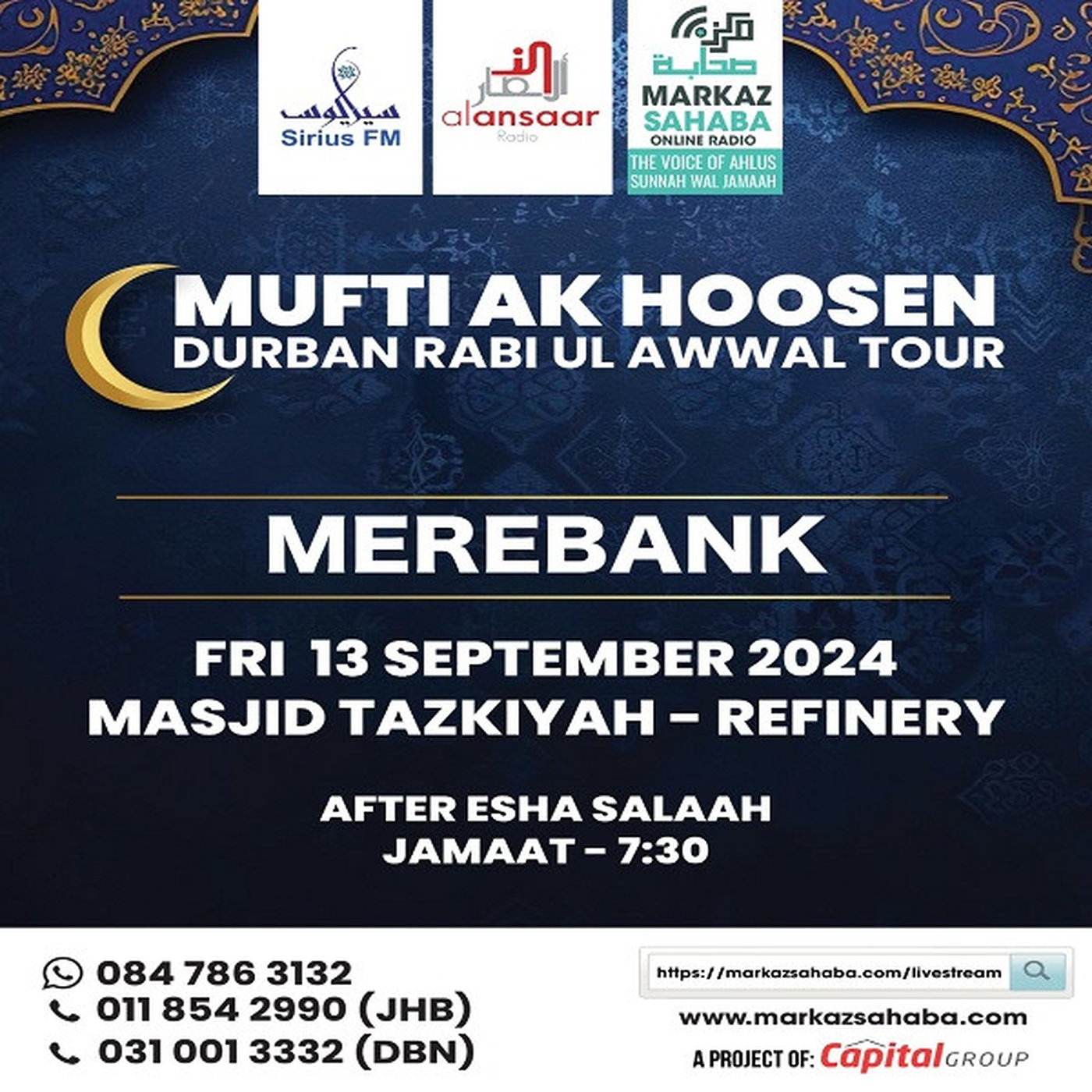 13 September 2024 - Durban Rabi Ul Awwal Tour