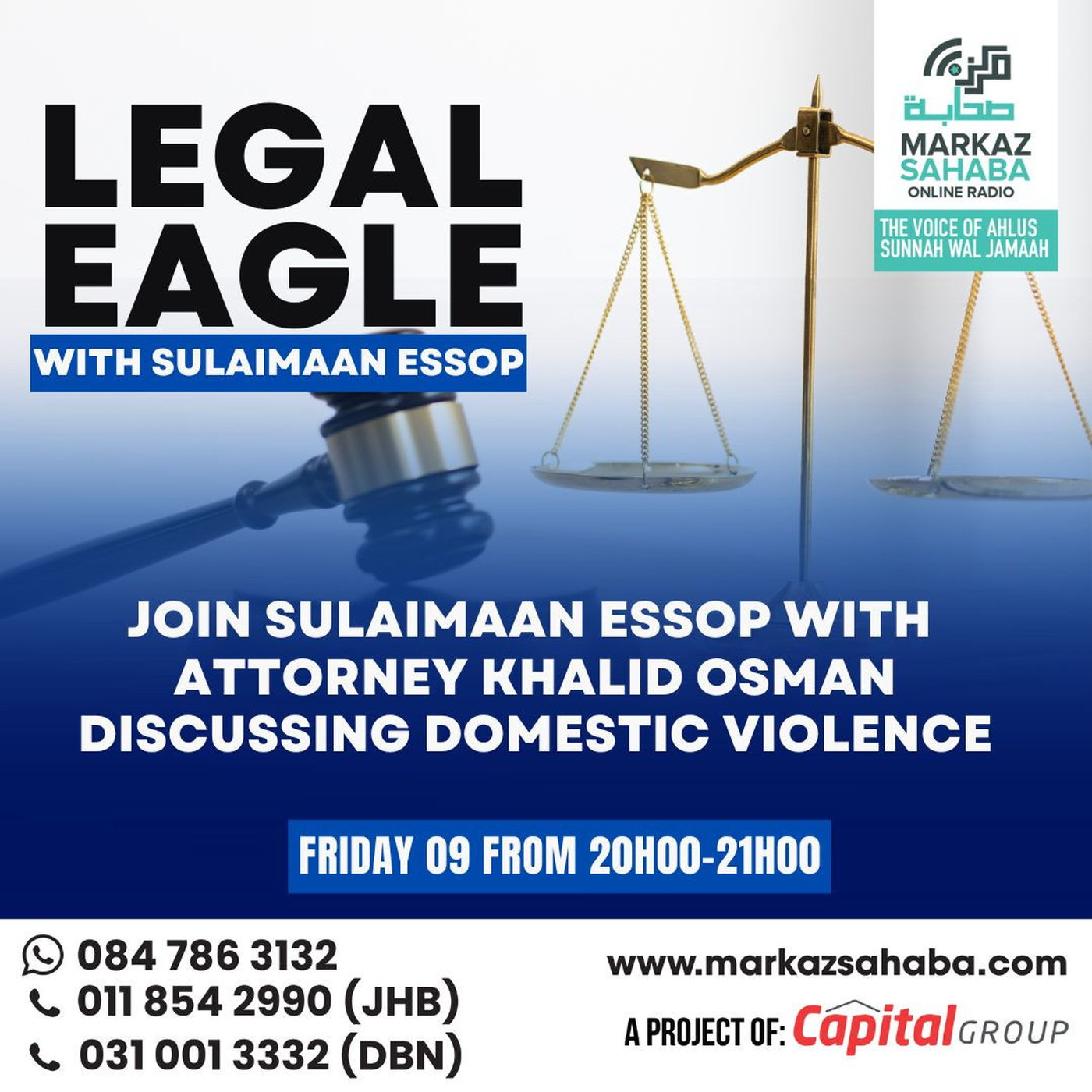 09 May 25 - Legal Eagles - Attorney Khalid Osman discussing domestic violence episode artwork