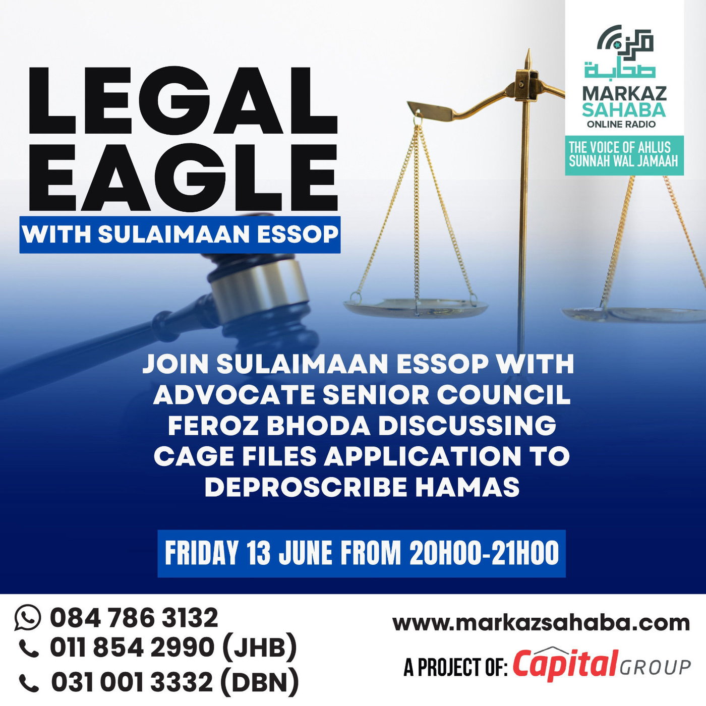 13 June 25 - Legal Eagles - CAGE files application to de-proscribe Hamas episode artwork