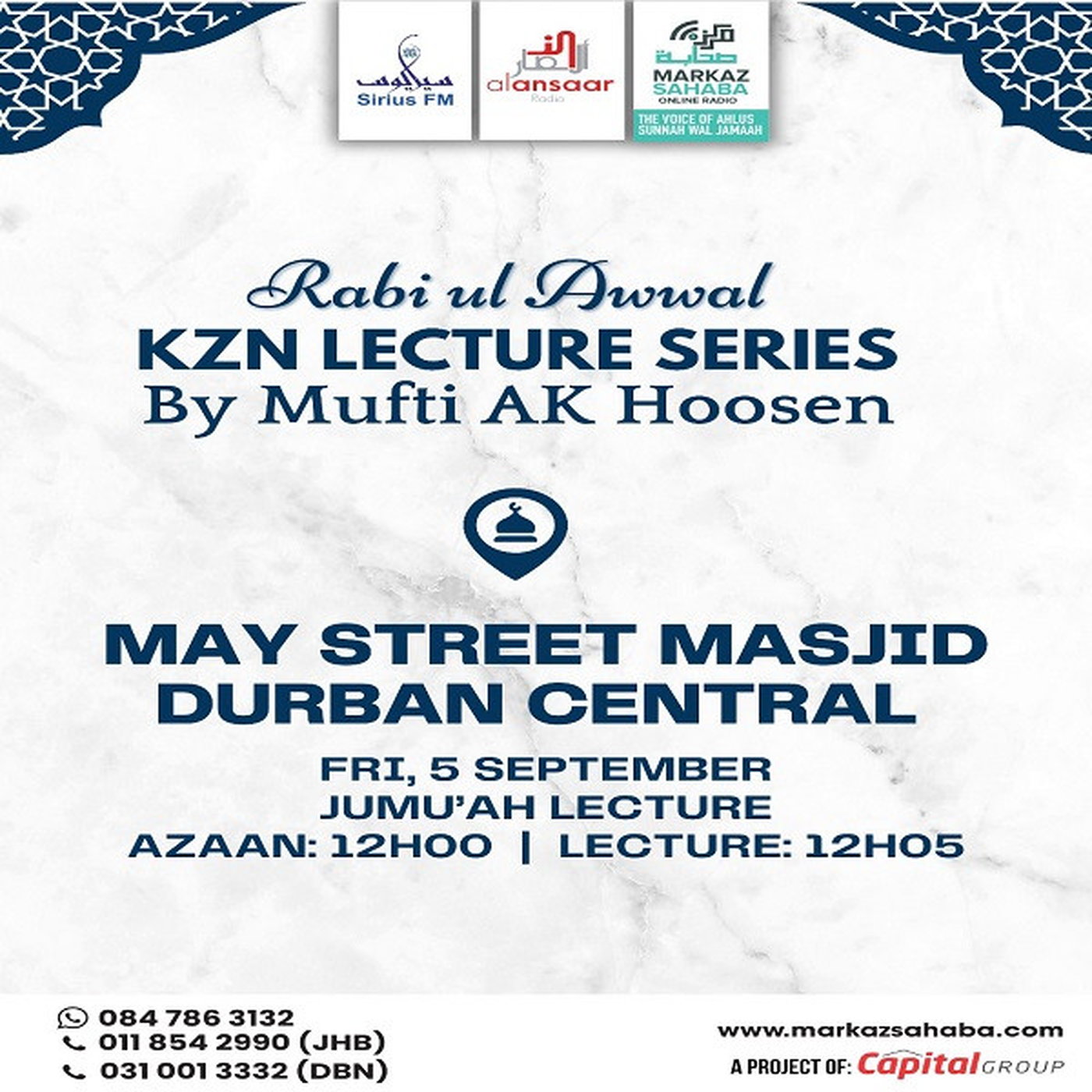 05 September 25 - Jumu'ah Lecture at May Street Masjid (DBN) episode artwork