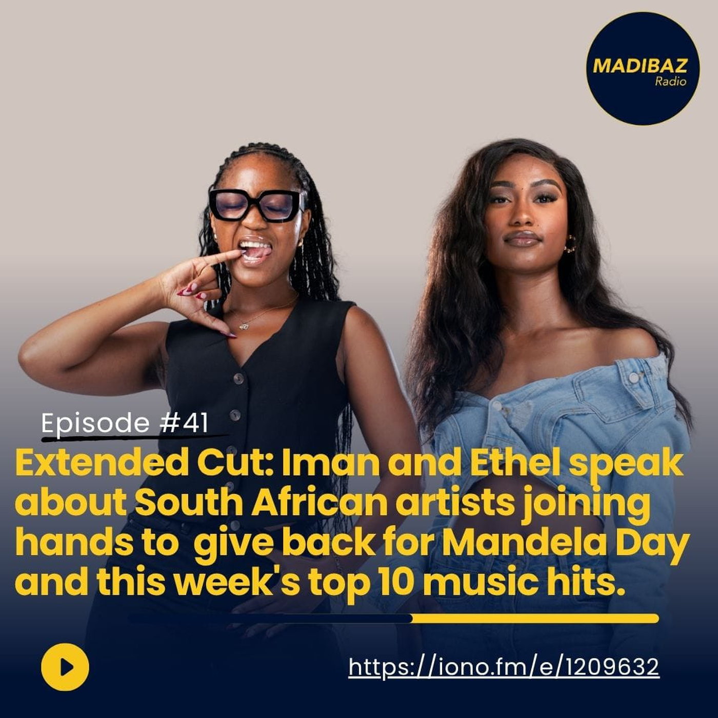 Iman and Ethel speak about South African artists joining hands to give back for Mandela day and this week's top 10 hits! episode artwork