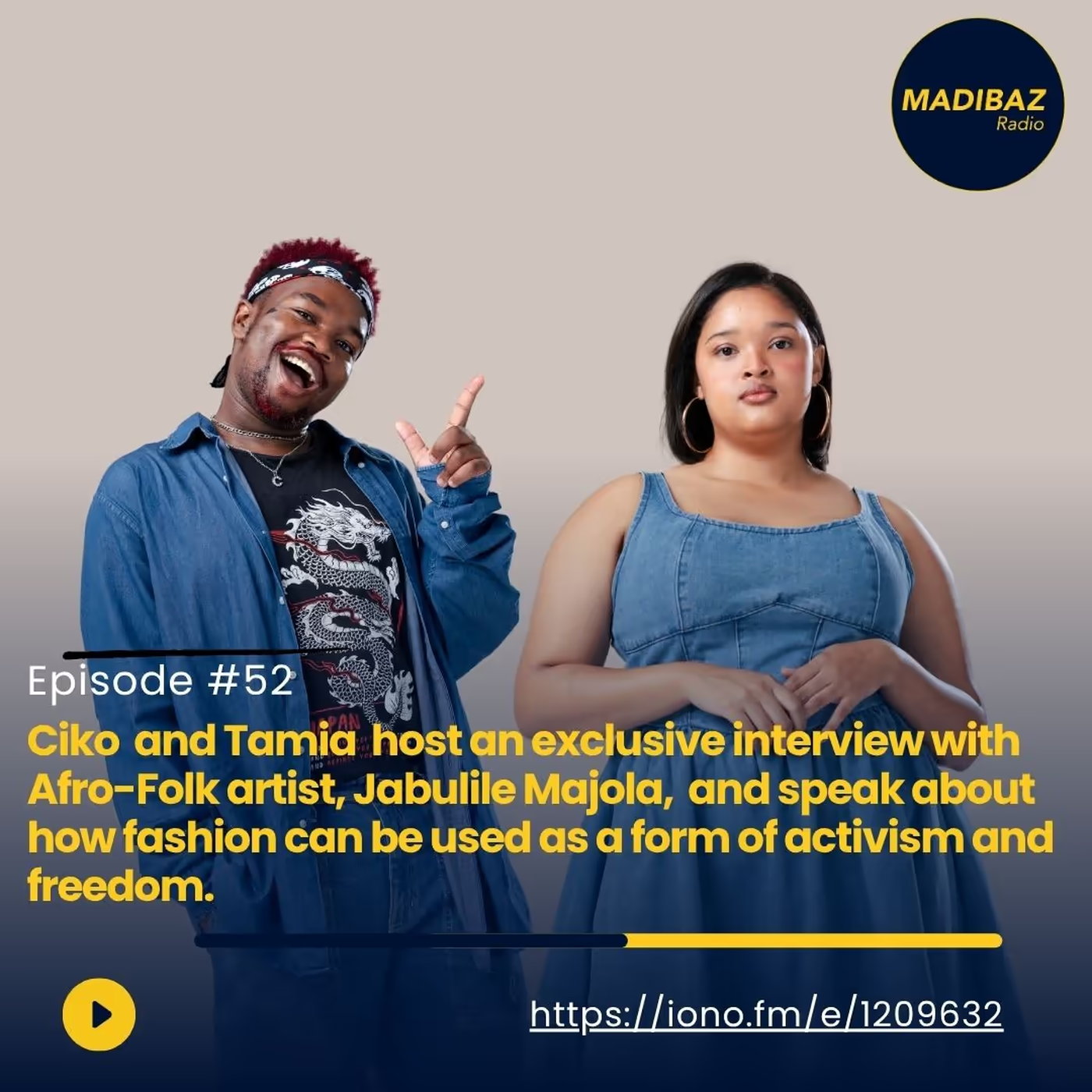 Ciko and Tamia host an exclusive interview with Afro-Folk artist Jabulile Majola, and speak about the impact of Fashion! episode artwork